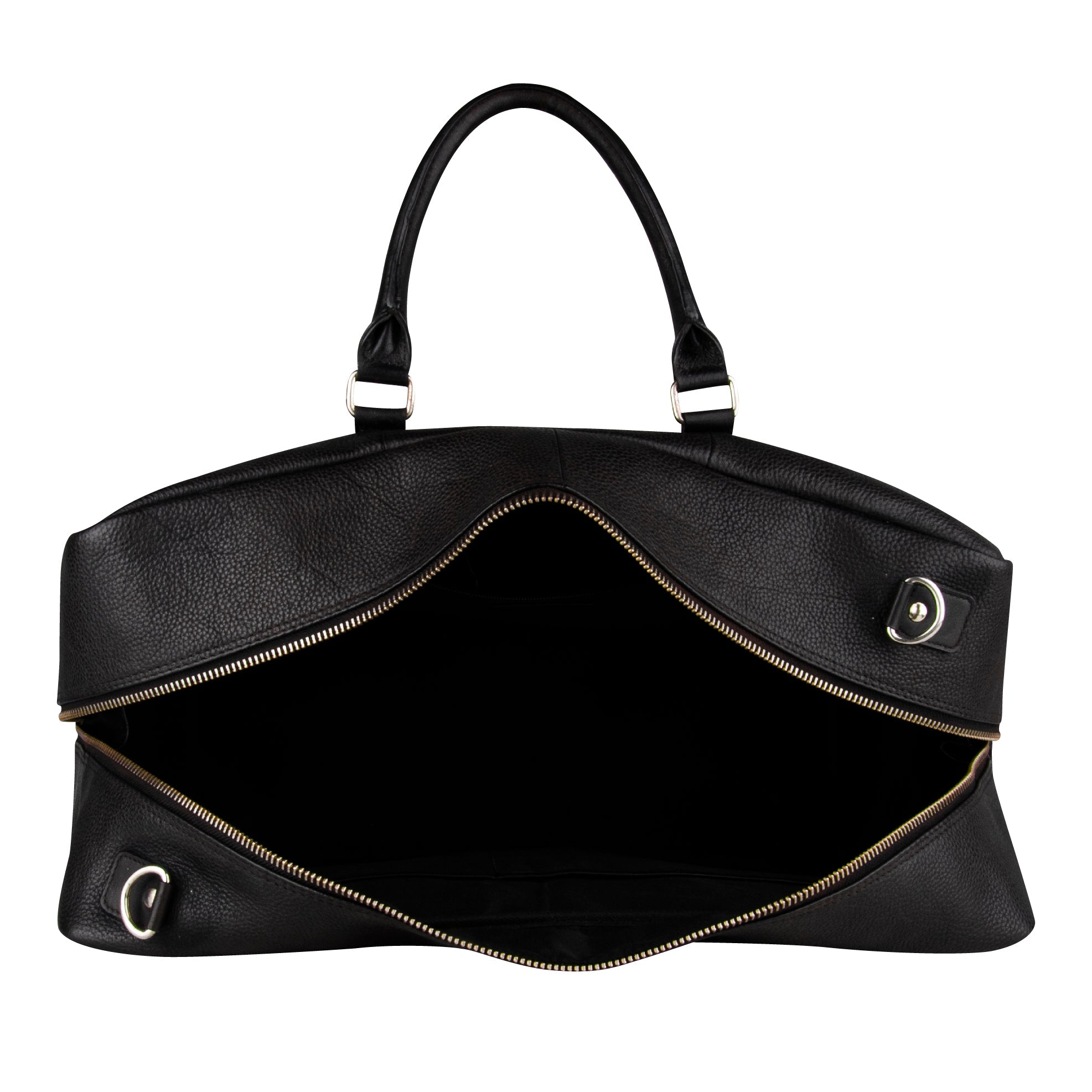 ROUGER Luxury Weekender Leather Bag - ARDB1002BK ARCADIO