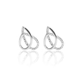 Ribbons of Love Pendant Necklace and Earrings Set - ARJW1007RD ARCADIO