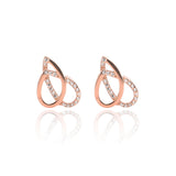 Ribbons of Love Pendant Necklace and Earrings Set - ARJW1007RG ARCADIO