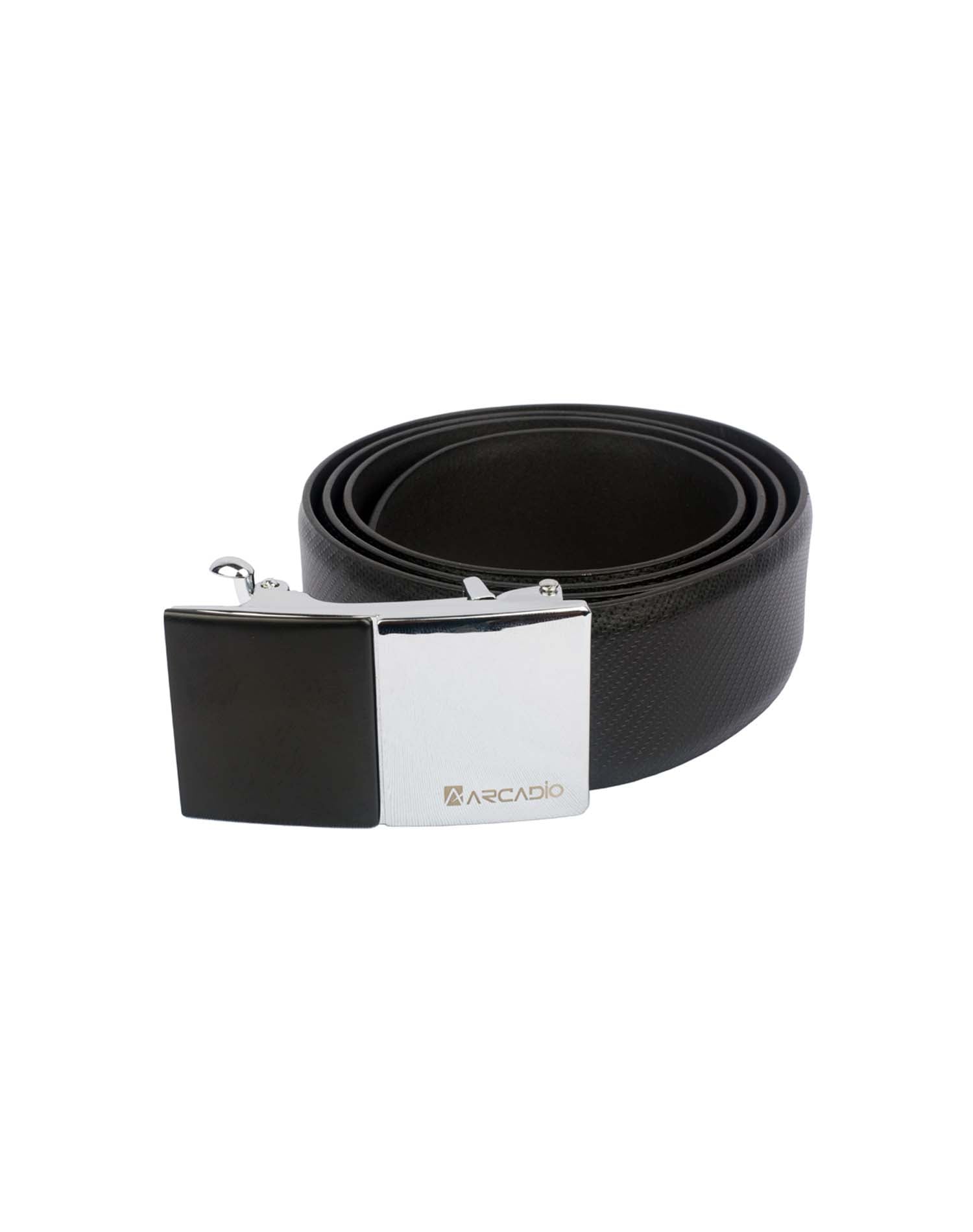 SIZZLE Cut Buckle Leather Belt ARB1009BK ARCADIO