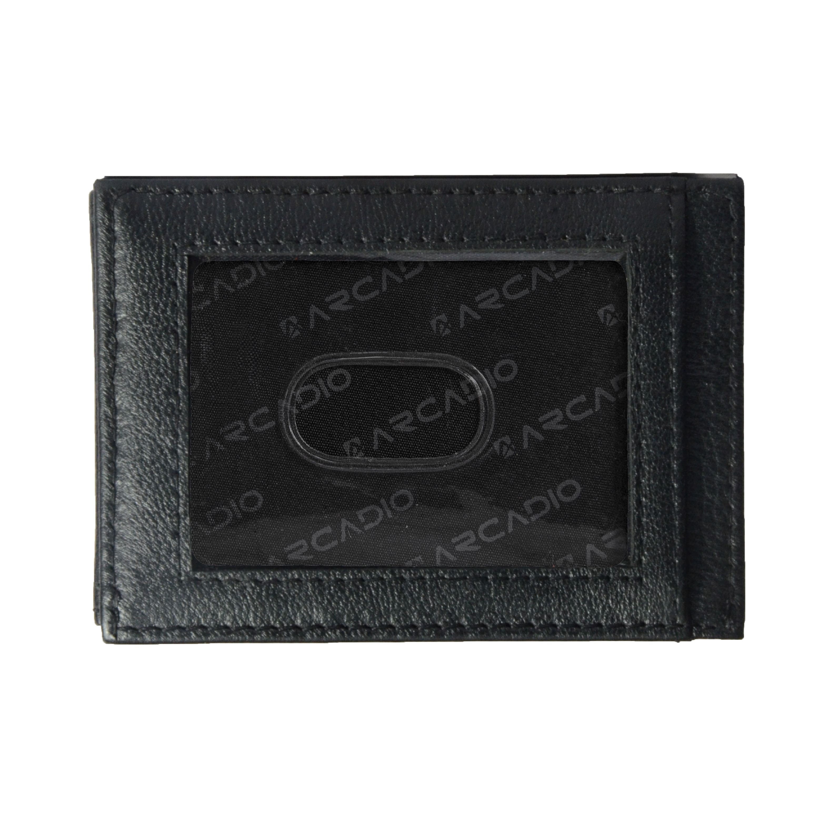 SLIM TRIM Magnetic Leather Card Holder ARWMC1013BK ARCADIO