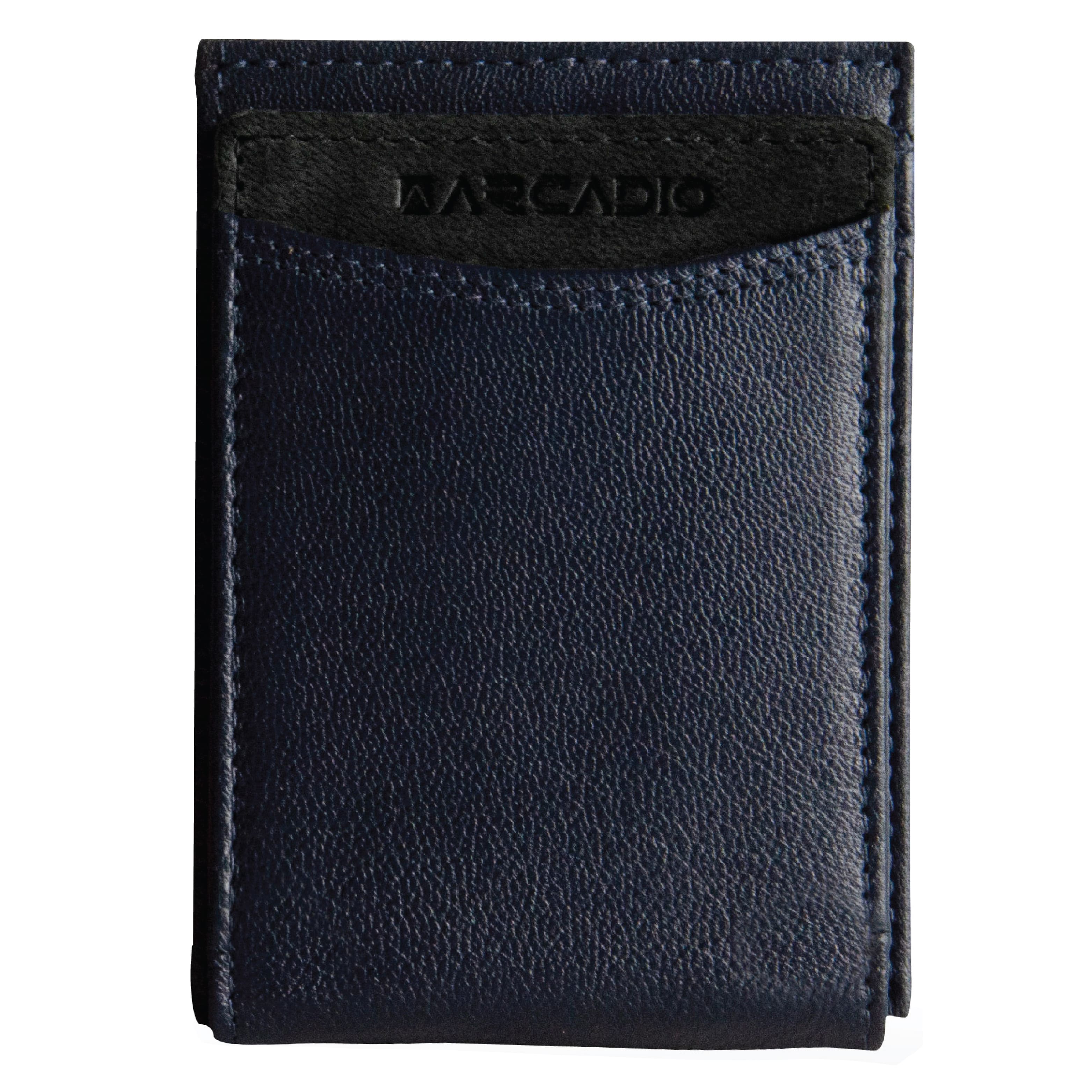 SLIM TRIM Magnetic Leather Card Holder ARWMC1013BL ARCADIO