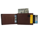 SLIM TRIM Magnetic Leather Card Holder ARWMC1013BR ARCADIO