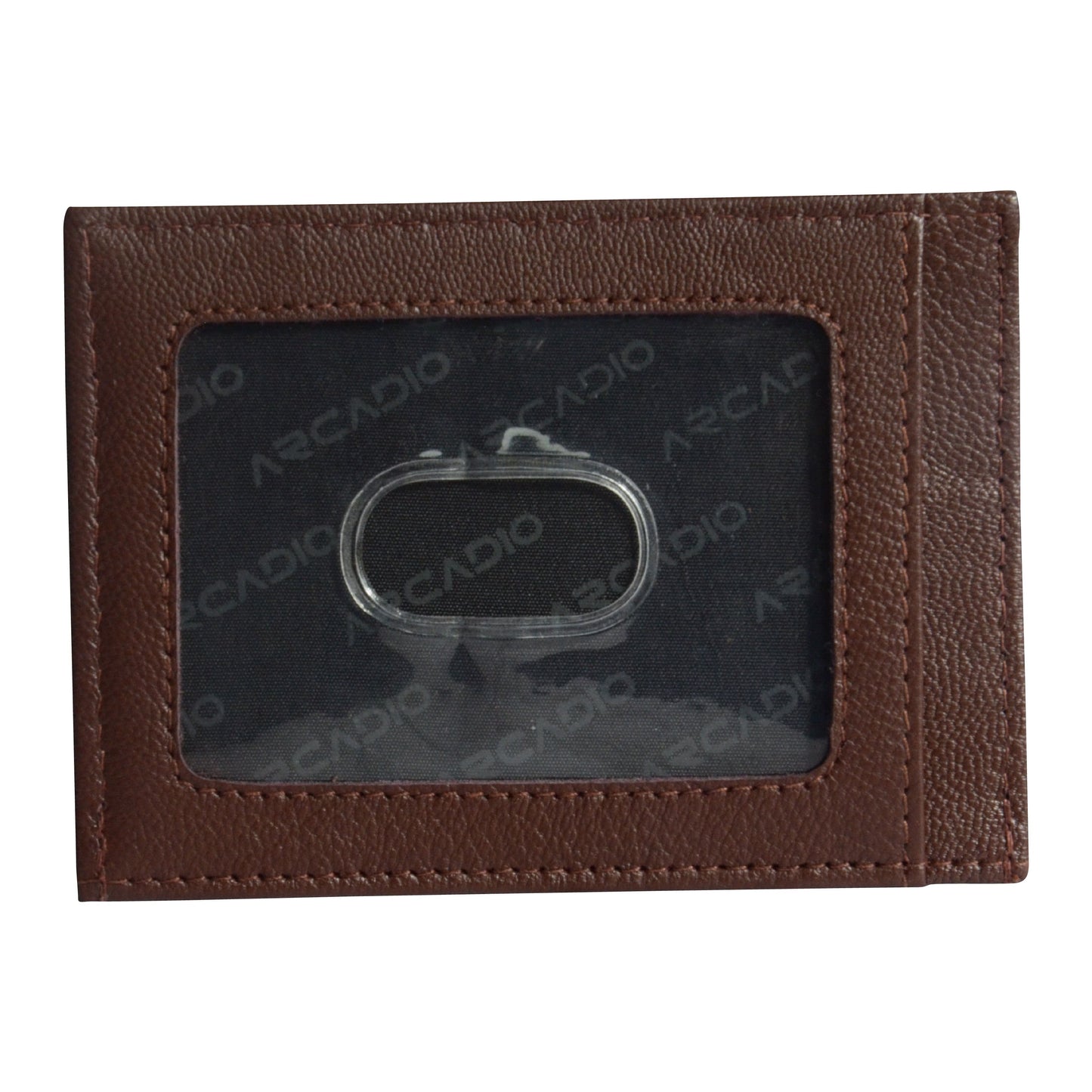 SLIM TRIM Magnetic Leather Card Holder ARWMC1013BR ARCADIO
