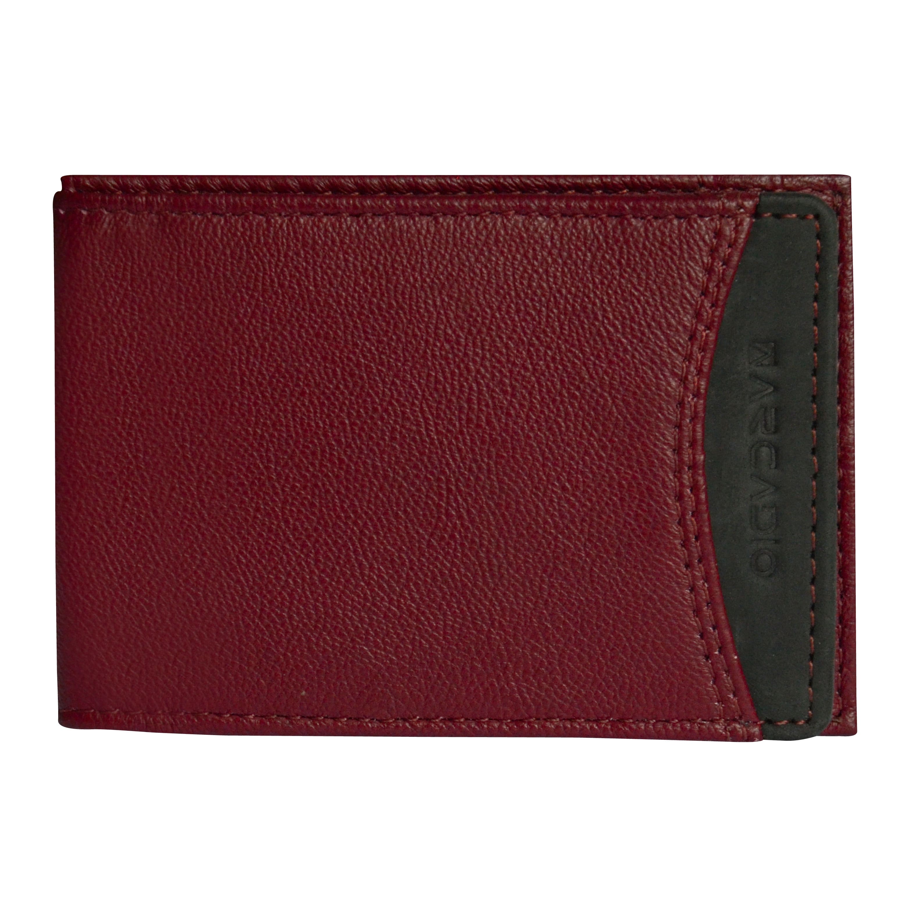 SLIM TRIM Magnetic Leather Card Holder ARWMC1013MR ARCADIO