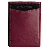 SLIM TRIM Magnetic Leather Card Holder ARWMC1013MR ARCADIO