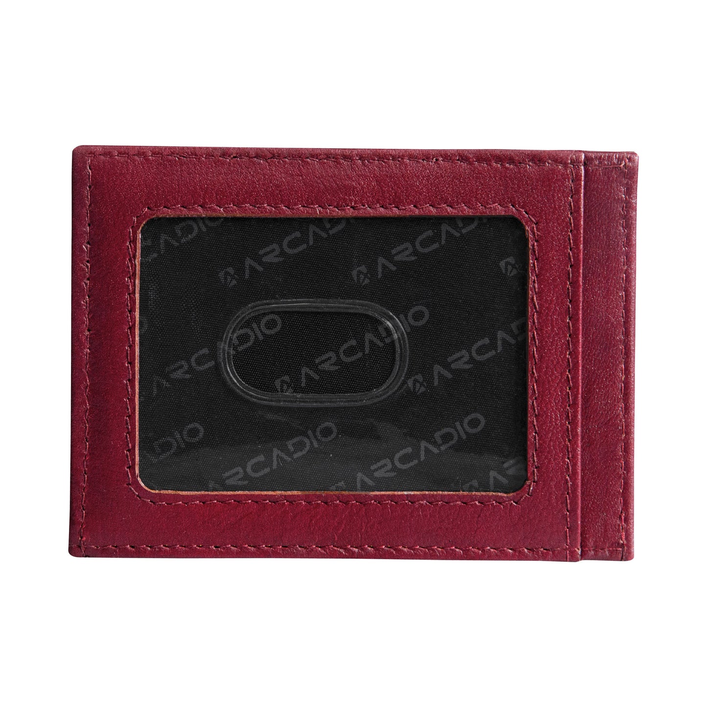 SLIM TRIM Magnetic Leather Card Holder ARWMC1013MR ARCADIO