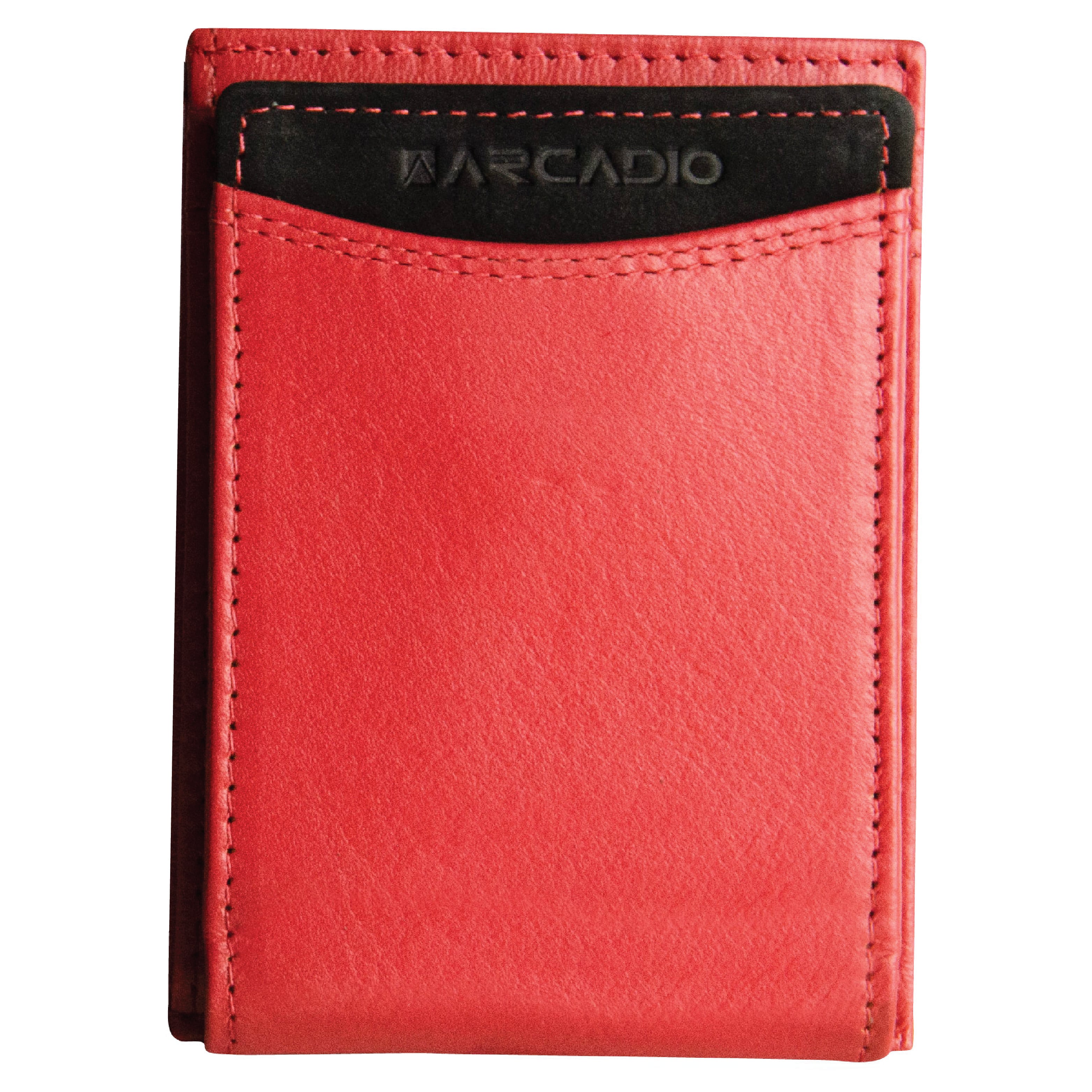 SLIM TRIM Magnetic Leather Card Holder ARWMC1013RD ARCADIO