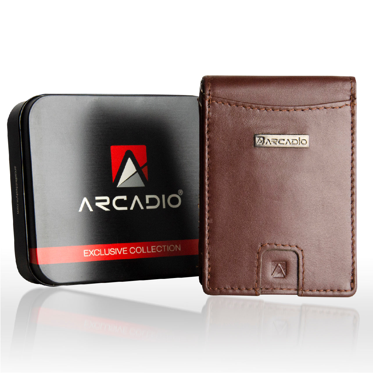 SLIM TRIM Sleek Soft Leather Money Clip ARWMC1014MR ARCADIO