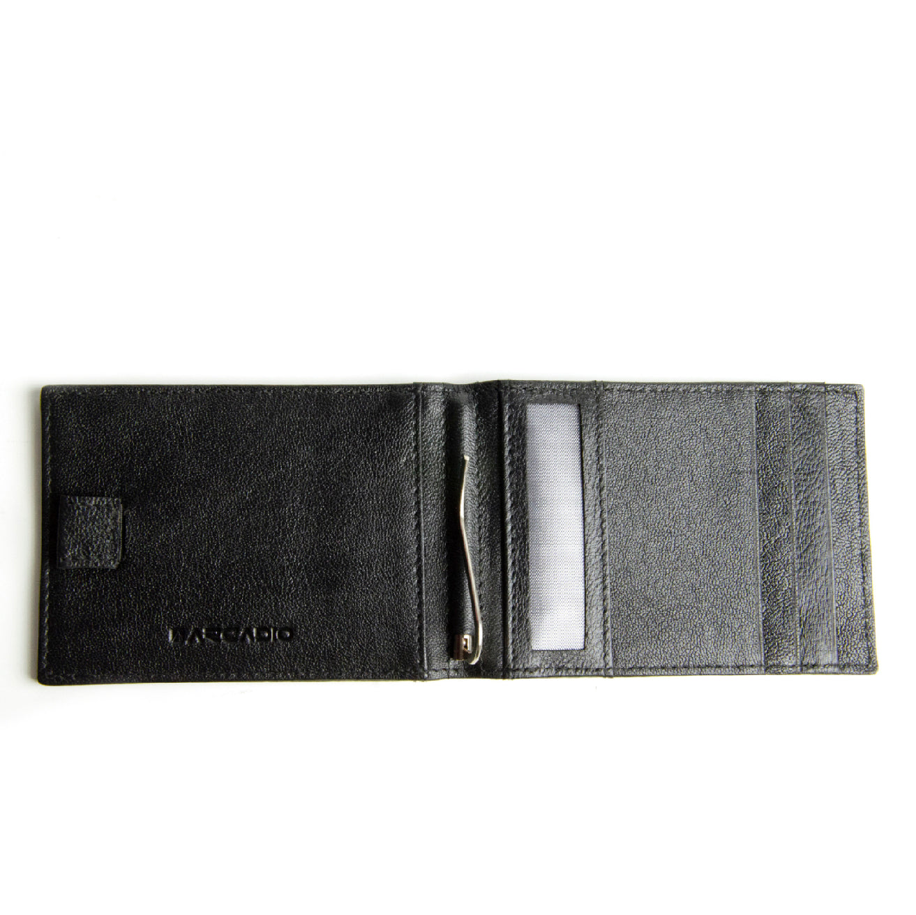 SLIM TRIM Textured Leather Money Clip ARMCN1014BK ARCADIO