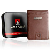 SLIM TRIM Textured Leather Money Clip ARMCN1014MR ARCADIO