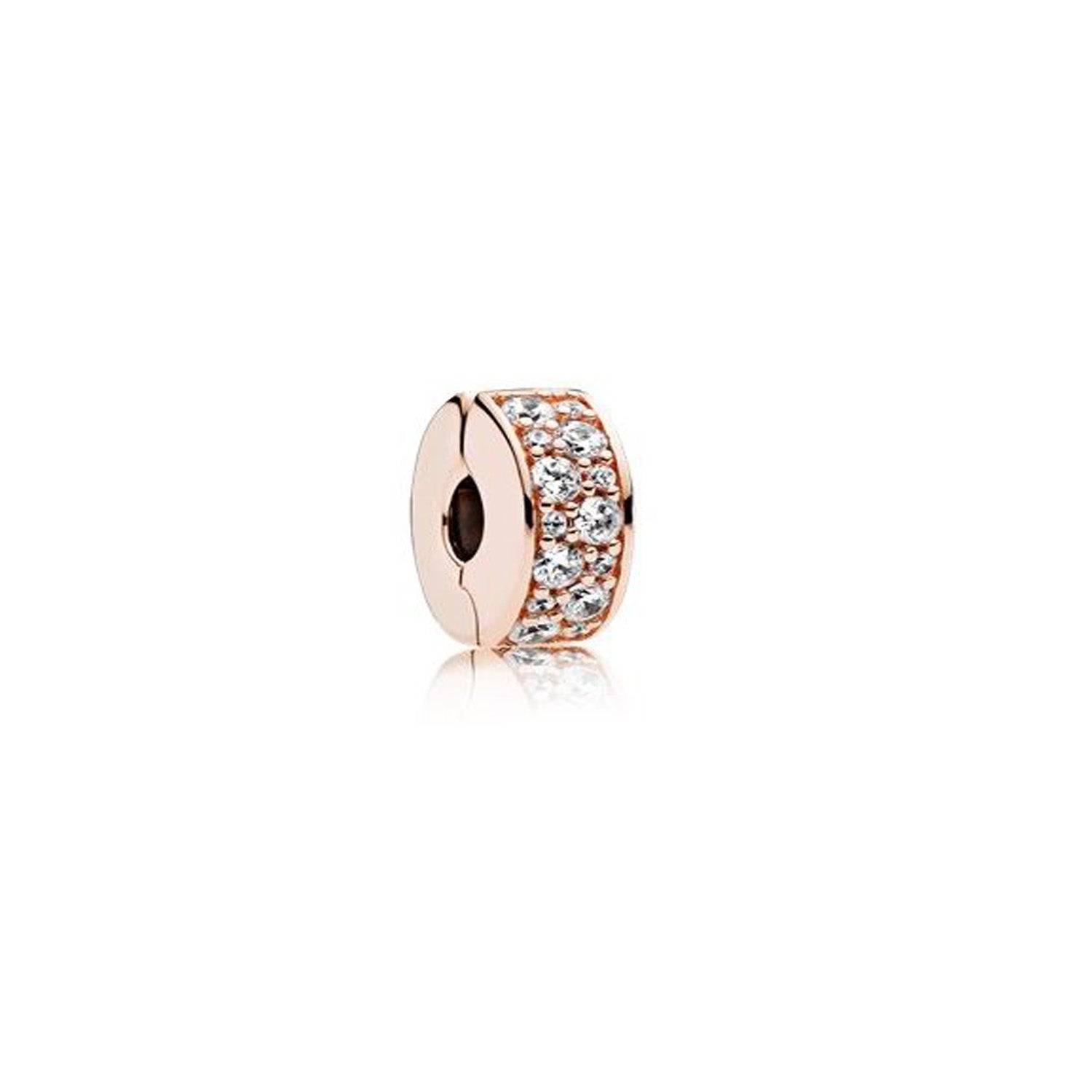 Shining Elegance Clip Verona charm, Rose Gold, Cubic Zirconia Gemstones - ARJWVC1053RG ARCADIO