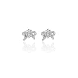 Sparkling Bow Pendant Necklace and Earrings Set - ARJW1010RD ARCADIO