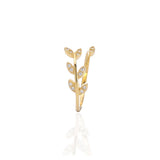 Sparkling Laurel Leaves Adjustable Ring - ARJWR1040GD ARCADIO