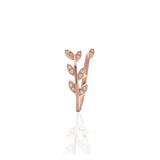 Sparkling Laurel Leaves Adjustable Ring - ARJWR1040RG ARCADIO