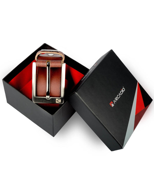 TANNEDSOME Casual Leather Belt ARB1015RD ARCADIO