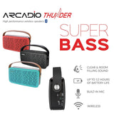 THUNDER - Portable Bluetooth Speaker - Black ARCADIO