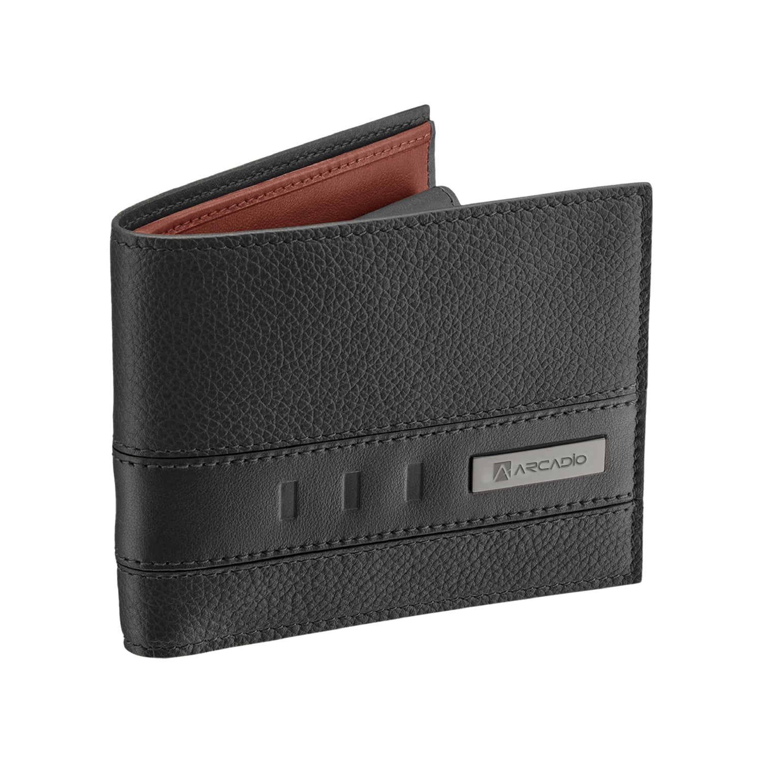 TWIN FUN Dual Toned Leather Wallet ARW1010BK ARCADIO