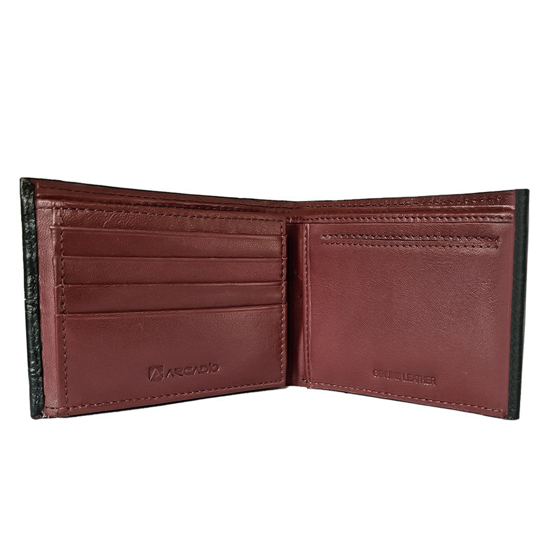 TWIN FUN Dual Toned Leather Wallet ARW1010BK ARCADIO