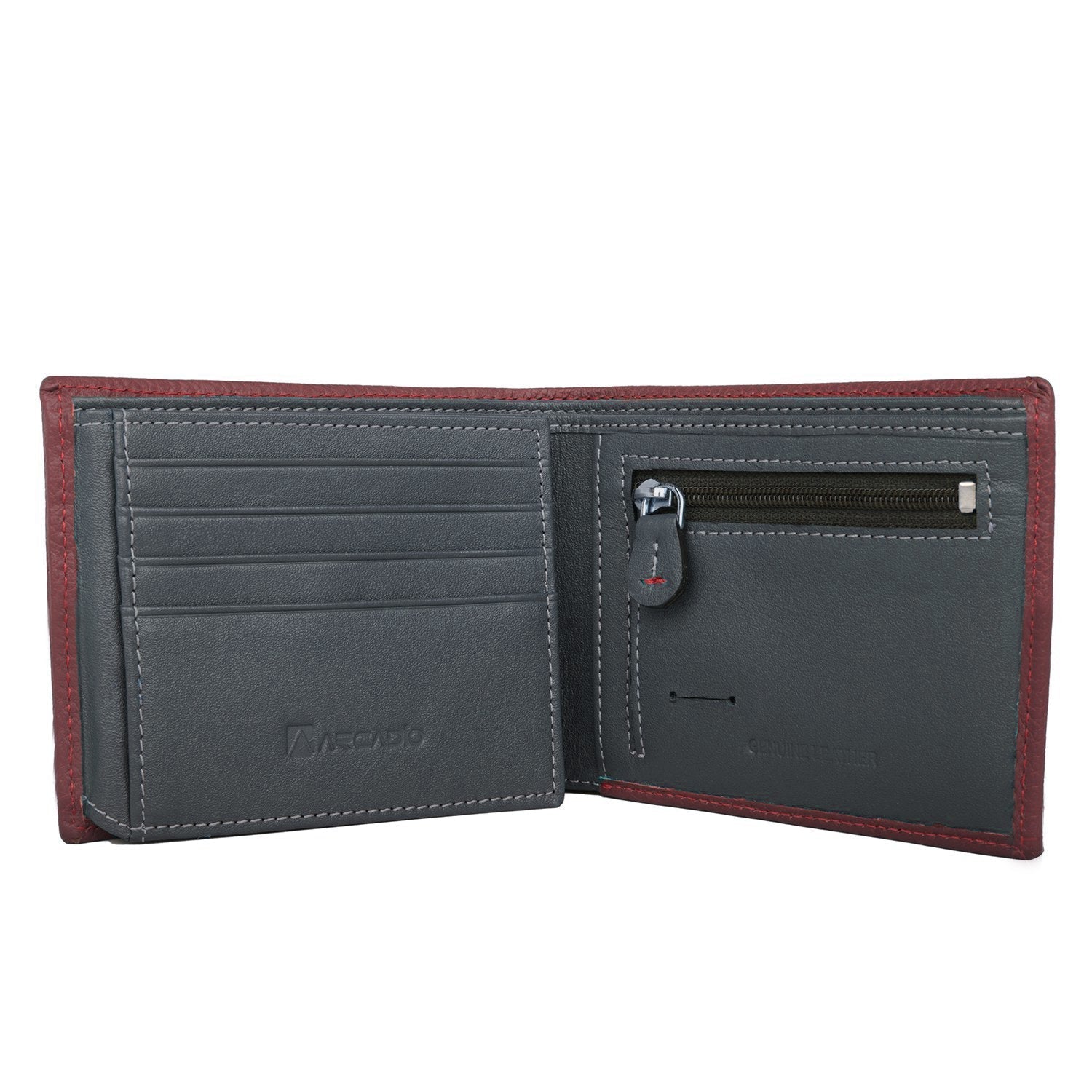 TWIN FUN Dual Toned Leather Wallet ARW1010RD ARCADIO