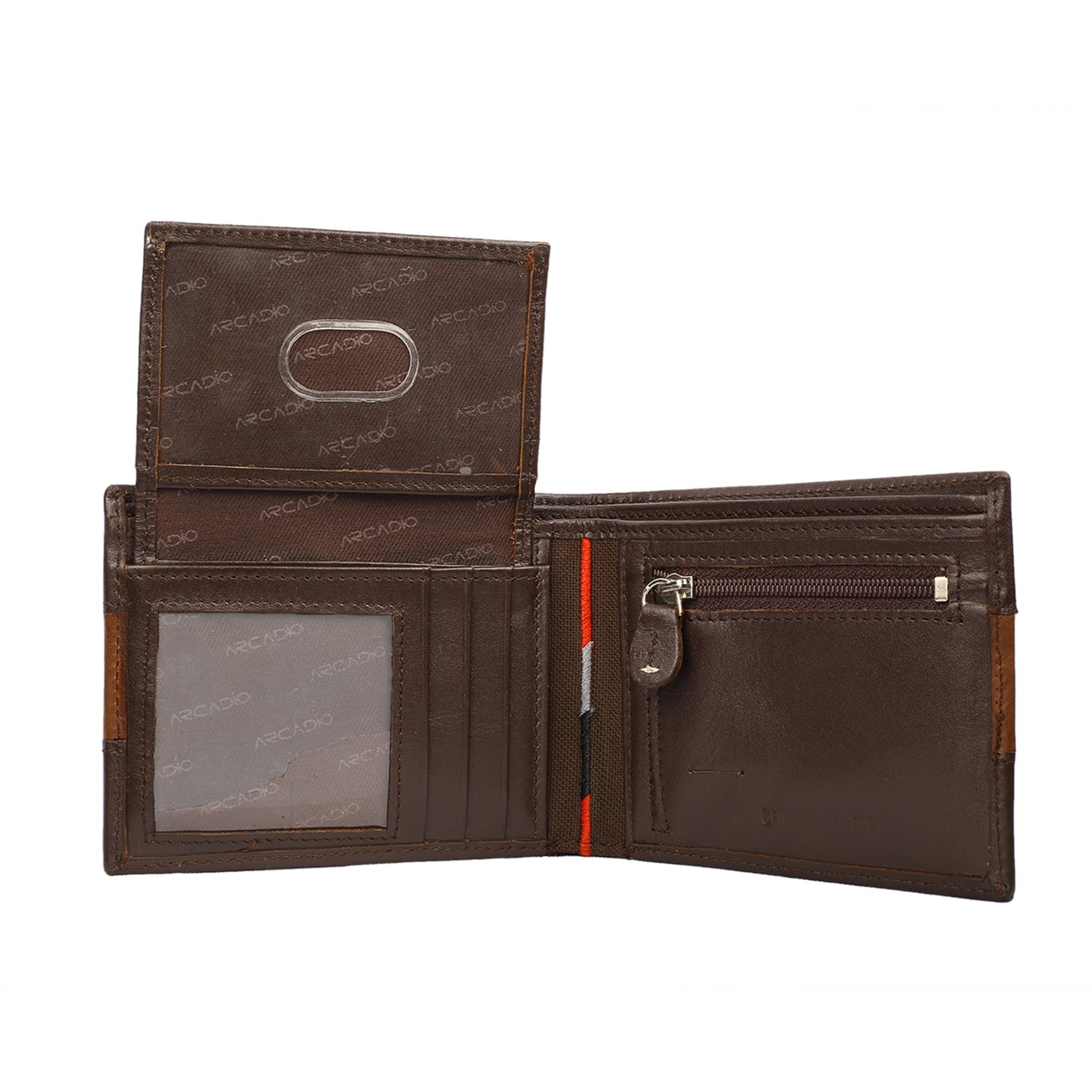 TWO MUCH Dual Toned Leather Wallet ARW1004BR ARCADIO