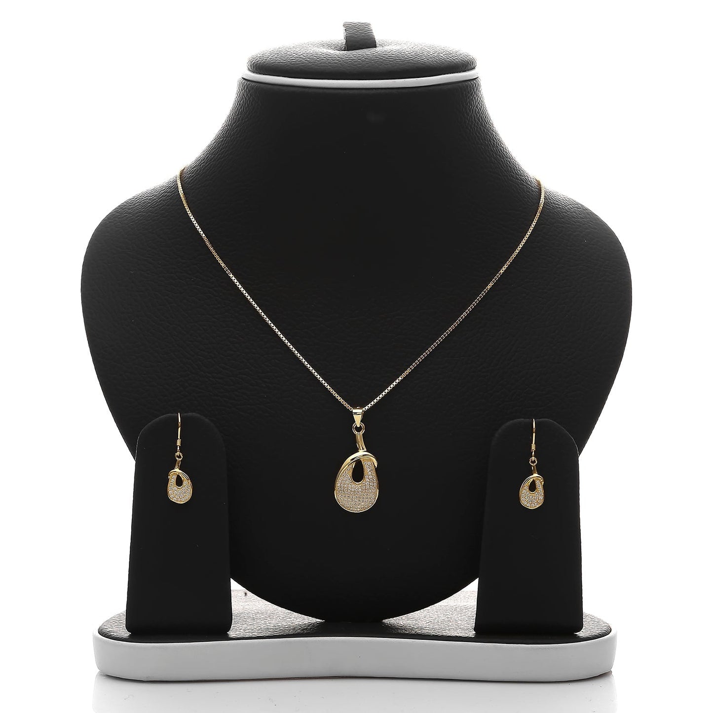 Venus Pendant Necklace and Earrings Set - ARJW1019GD ARCADIO