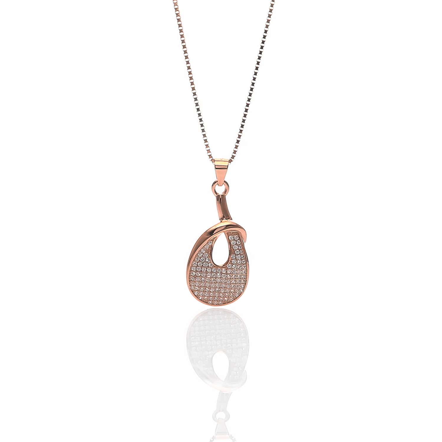 Venus Pendant Necklace and Earrings Set - ARJW1019RG ARCADIO