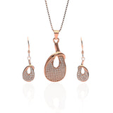 Venus Pendant Necklace and Earrings Set - ARJW1019RG ARCADIO